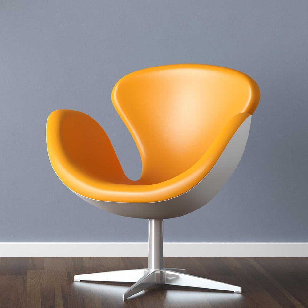 Orange Swivel Chair